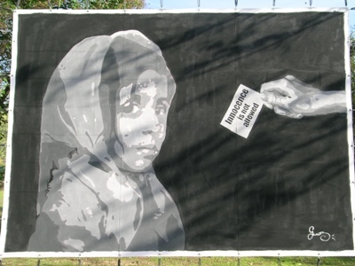 L'opera conclusa dell'artista Gnob.