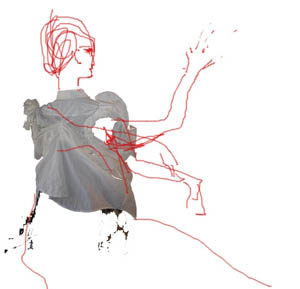 Disegno dell'artista: donna stilizzata 
