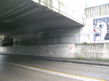 Foto del sottopassaggio ferroviario, visione più ravvicinata del lato stazione