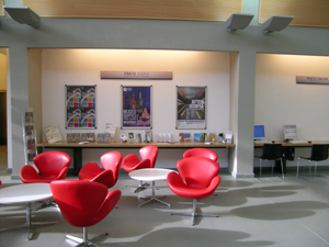 Spazio eventi nella hall della biblioteca