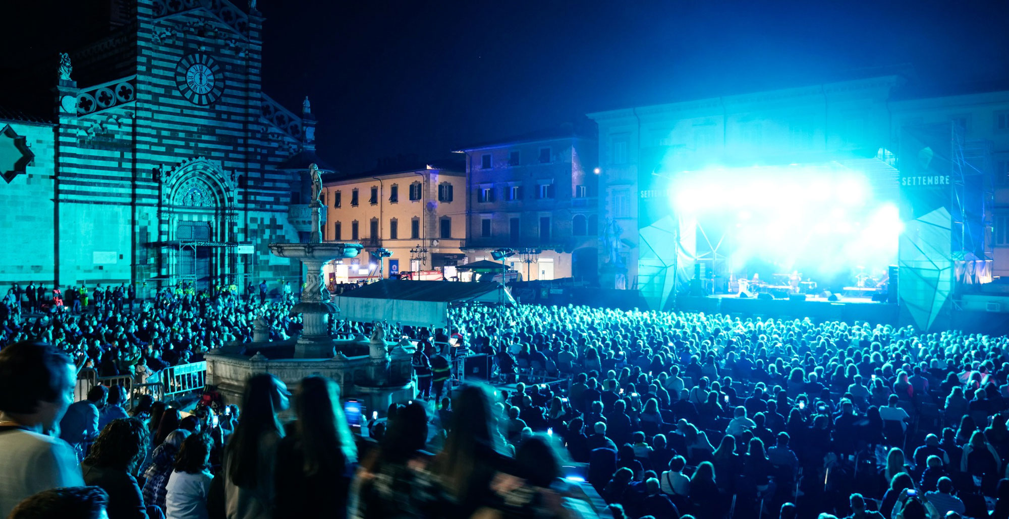Foto serale di piazza Duomo durante uno dei concerti della manifestazione